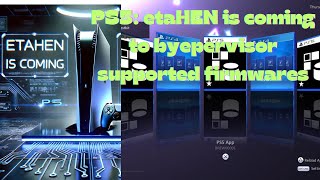 PS5 etaHEN is coming to byepervisor supported firmwares 😮😮 [upl. by Horlacher930]