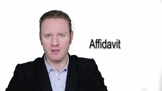 Affidavit  Meaning  Pronunciation  Word World  Audio Video Dictionary [upl. by Aihsoem571]