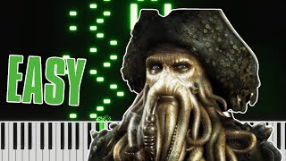 Pirates of the Caribbean 2  Davy Jones Theme  EASY Piano Tutorial [upl. by Finah]