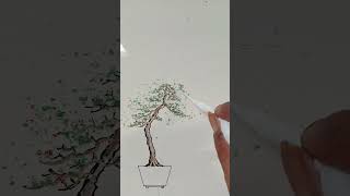 bunjin style bonsai sketch [upl. by Leiahtan977]