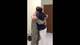 Military son surprises mom at work [upl. by Rogerson]