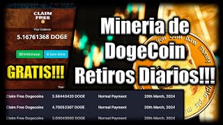 NUEVA MINERIA EN LA NUBE DE DOGECOIN GRATIS [upl. by Zaneski]