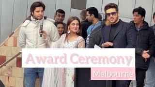 Ahsan Khan Hiba Bukhari and Arez Ahmed on stage in Melbourne 🇵🇰♥️ Independence day celebrations [upl. by Dottie]