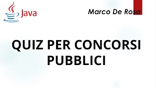 mininternonet  Quiz di Java per concorsi pubblici [upl. by Analat]