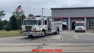 Mokena Fire District Engine 93 and Ambulance 93 Responding [upl. by Llenad327]