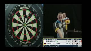 108 vs 107 Average Chris Dobey vs Gabriel Clemens  Players Championship 29 2024 [upl. by Zullo260]