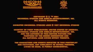 Universal Pictures  Amblin Entertainment  MPAA Rating Card PG13 2001 [upl. by Hgielime845]