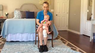 Teaching Dynamic Sitting Balance Exercises for a Baby with Low Tone 12 [upl. by Rosenblum]