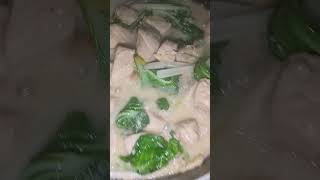 Pork with milk and pechay😋 viralvideo viralshort [upl. by Atlas914]