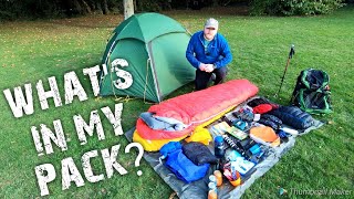 How I fit all my backpacking  wild camping gear into my osprey exos 48 backpack [upl. by Esinyl]