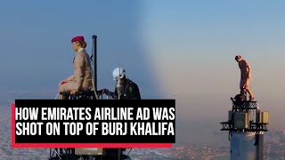 Emirates ad shot on top of burj khalifa  BTS video goes viral  Cobrapost [upl. by Edny]