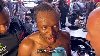 KSI IMMEDIATELY AFTER LOGAN PAUL WIN quotNO TRILOGY ITS DONE I FEEL LIKE A FIGHTERquot [upl. by Ameh467]