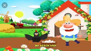 Hickety Pickety my black hen She lays eggs for gentlemen  Nursery Rhyme Video for kids [upl. by Anyaled415]