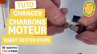 Comment changer les charbons moteur dun rabot Dexter 800PL  tuto Spareka [upl. by Jeuz]