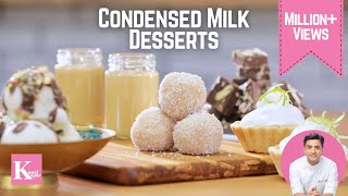 Holi Spl Dessert  5 Quick Condensed Milk Desserts Eggless  कोंडेंसेड मिल्क  Kunal Kapur Recipes [upl. by Dita321]