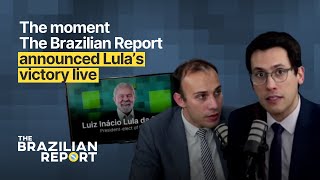 The moment The Brazilian Report announced Lula’s victory live TBT [upl. by Bergeron]