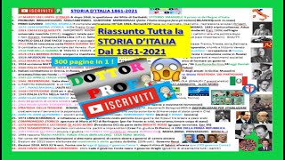 ✅RIPASSO riassunto TUTTA LA STORIA DITALIA dal 18612021 Programma storia 5° esame maturità part2 [upl. by Fabrianna560]