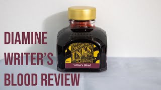 Diamine Writers Blood Review  Ink Review 1 [upl. by Ahsikat]