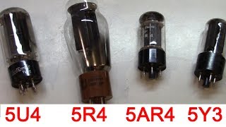 rectifier tube performance test  5R4 5U4 5Y3 5AR4 using 300B SE tube amplifier [upl. by Diane297]