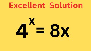 A Nice Math Olympiad Exponential Equation  4x  8x [upl. by Niarbo912]