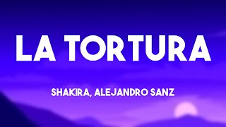 La Tortura  Shakira Alejandro Sanz Lyrics Video 🧋 [upl. by Adnamal]