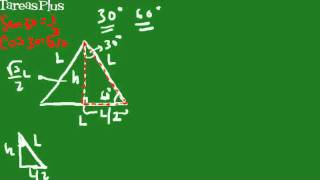 Deducción de los valores de seno coseno y tangente para los ángulos de 30 y 60 grados [upl. by Kaycee]