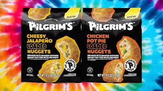 Pilgrims Cheesy Jalapeno amp Chicken Pot Pie Loaded Nuggets Tasting [upl. by Pazice]