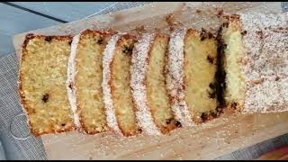 Plumcake al Cocco e Gocce di Cioccolato  Senza burro  Torta al Cocco [upl. by Tyrone]