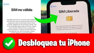 ✅ Cómo Liberar cualquier modelo de iPhone GRATIS en 2024  SIM no válida SOLUCIÓN [upl. by Esilenna]