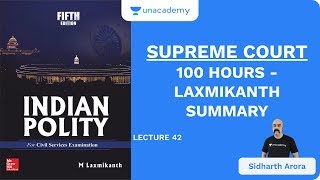 L42 Supreme Court  100 Hours  Laxmikanth Summary  UPSC CSEIAS 2020  Sidharth Arora [upl. by Bozovich]