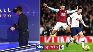 Jamie Carragher recreates HeungMin Sons sensational goal vs Burnley using VR [upl. by Nnateragram]