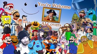 RVC Youre Welcome AI Cover Mashup Thanksgiving Special READ DESC [upl. by Stanhope]