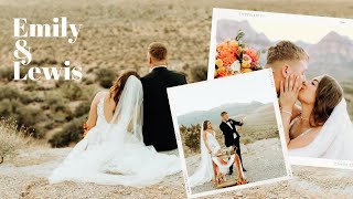 Emily and Lewis Elope At The Red Rock Canyon Overlook in Las Vegas [upl. by Einon525]