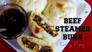 Steamed Beef Buns  Siopao Recipe  Eating Pinoy  Hungry for Goodies [upl. by Rhett]