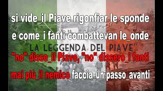 La leggenda del Piave  karaoke canrafacile [upl. by Peg]