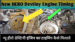 New Hero Scooty DestinyEngine Timing sett 100Timing SettingAuto Tacno point [upl. by Heinrik]