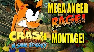 TRUE SALTY ANGER Crash Bandicoot N Sane Trilogy Rage Montage [upl. by Lesly]