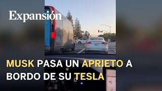 Elon Musk enseña en directo el nuevo sistema de conducción autónoma de Tesla y falla [upl. by Clerc]