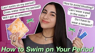 10 Hacks for Swimming on Your Period how to  summer tips  Just Sharon [upl. by Popele]