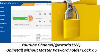 How to uninstall folder lock 75 without master password folderlock howto passwordreset foryou [upl. by Borries437]