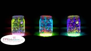 DIY Deko  leuchtende Marmeladengläser DIY Fairy Glow Jars [upl. by Hteik]