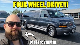 SUPER RARE 2020 GMC Savana 4X4  9 Passenger LowTop Van  Chad The Van Man [upl. by Eki]