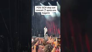 SCH arrête son concert après une bagarre [upl. by Airbmac224]