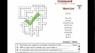 CC7555 Simple Machines Crossword Mini [upl. by Jonme718]