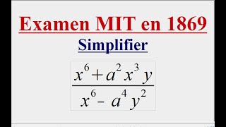 Examen dentrée au MIT en 1869 [upl. by Onirotciv]