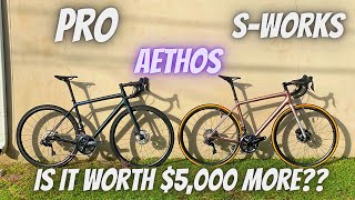 2021 SPECIALIZED AETHOS PRO vs SWORKS WHAT IS YOUR 5000 DOLLARS GETTING YOU Sl7 [upl. by Rossy]