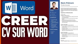 Comment Créer Un Cv Sur Word  2024 [upl. by Euk865]