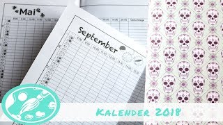 Kalender 2018  PDF zum ausdrucken Heft selber binden DIY [upl. by Judd181]