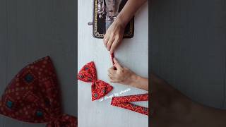 Bow making easy way shorts ytshorts tranding youtube bow diy ideas blouse suidhagabychanda [upl. by Derrej]