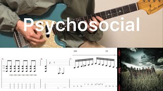 Slipknot  Psychosocial guitar cover with tabs amp chords [upl. by Kareem867]